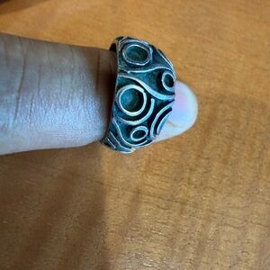 Silver Swirl Pattern Ring
